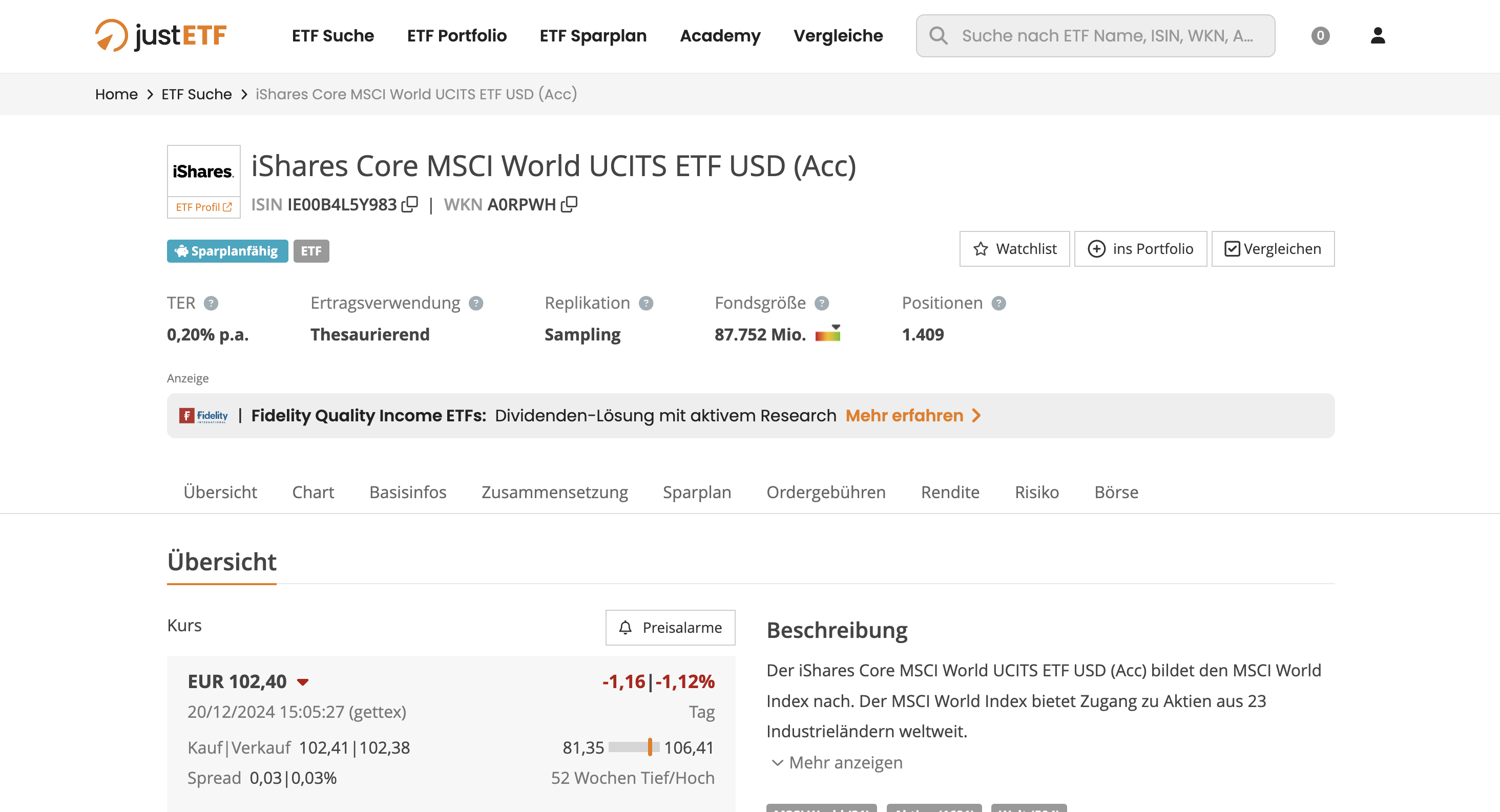 justETF Alternative Aktienanalyse Aktien finden